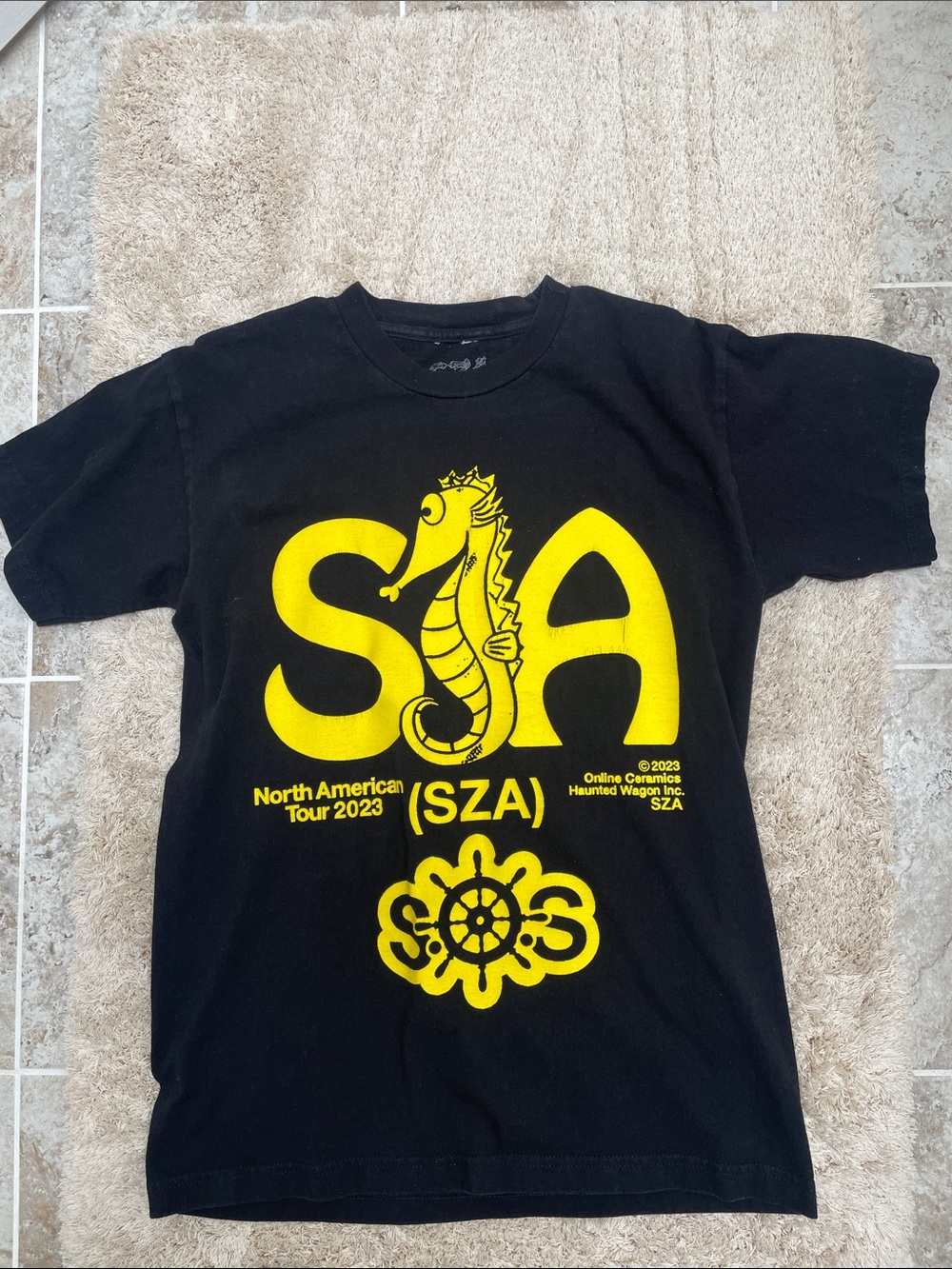 SZA North American Tour 2023 Black & Yellow Graphic Tee